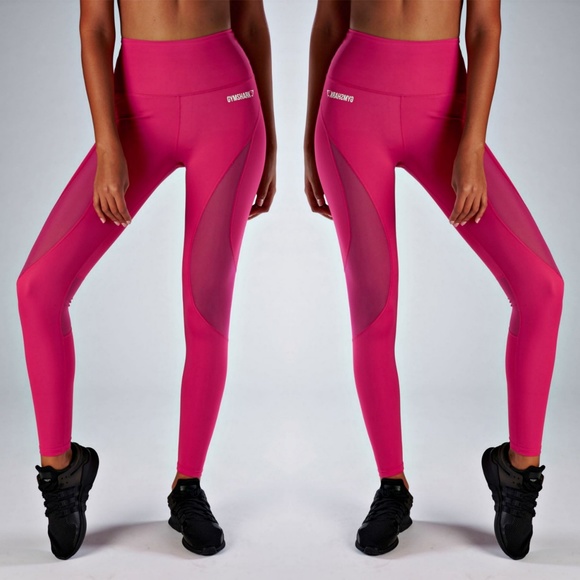 Gymshark Pants - Gymshark Fusion Leggings 1.0 • Cranberry • SZ L